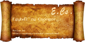 Egyházy Csongor névjegykártya