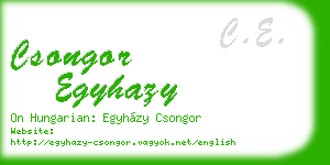 csongor egyhazy business card
